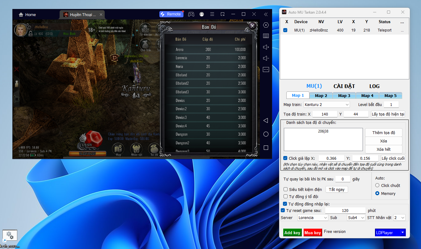 Update Auto MU Tarkan phiên bản 2.0.4.4